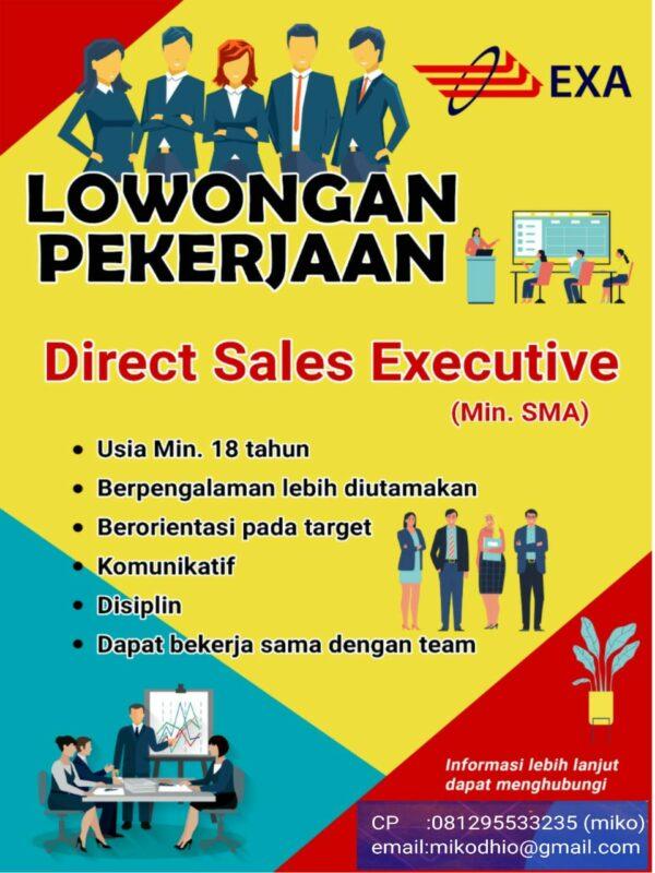 Lowongan Kerja Direct Sales Executive Di PT EXA Mitra Solusi