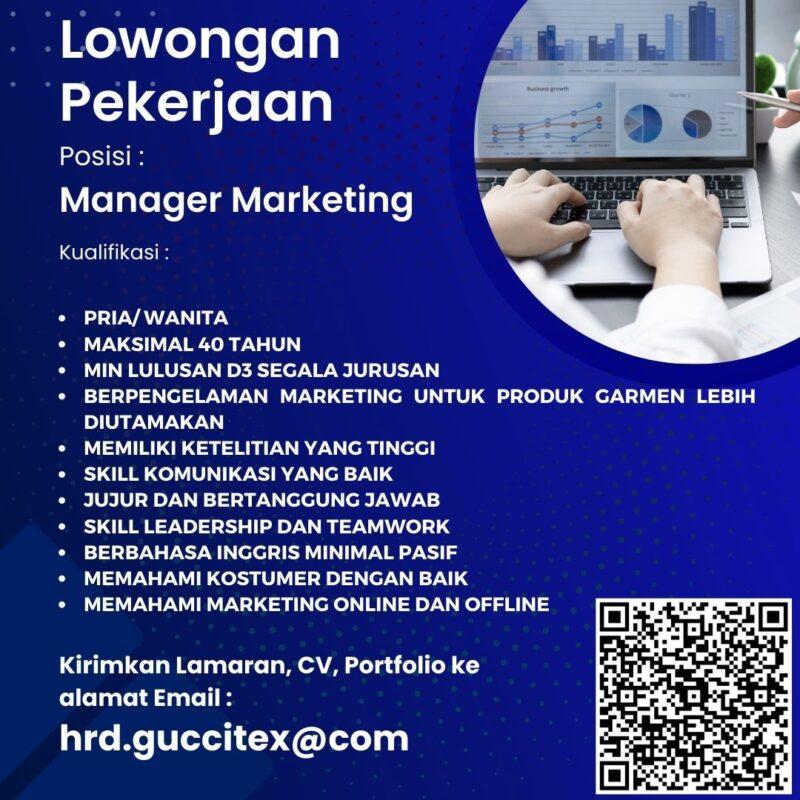 Lowongan Kerja Manager Marketing Di Cottongood LokerBandung Id