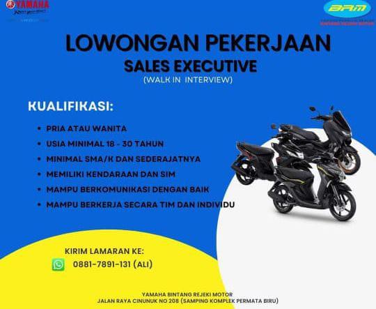 Lowongan Kerja Sales Eksekutif Di Cv Bintang Rezeki Motor