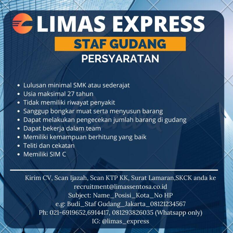 Lowongan Kerja Staf Gudang Direct Marketing Helper Di Limas Express