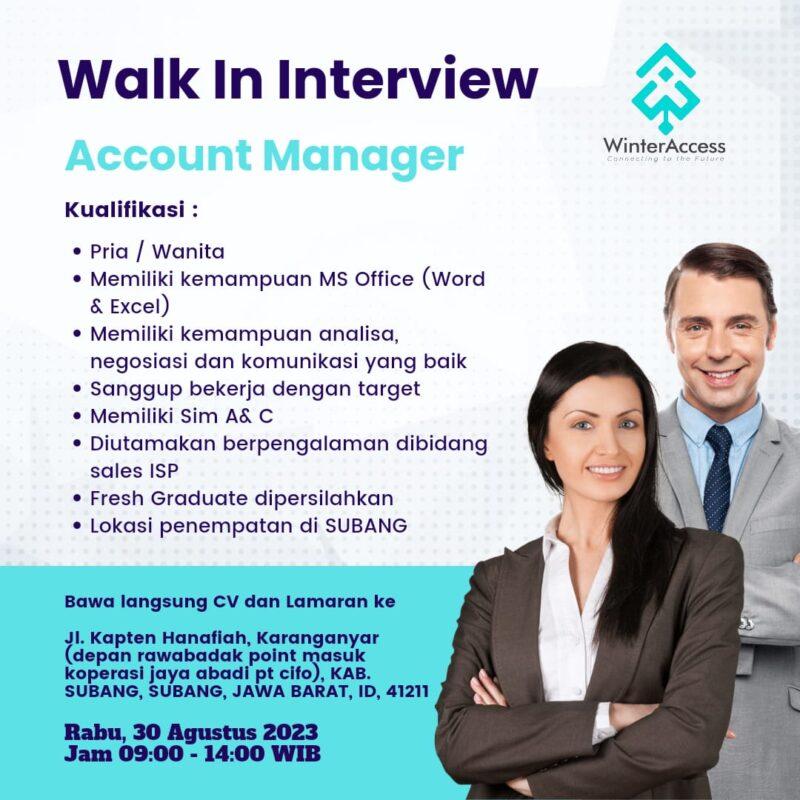 Lowongan Kerja Account Manager Di WinterAccess LokerBandung Id