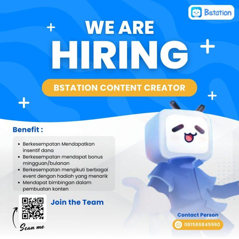 Lowongan Kerja Content Creator Di Bstation Lokerbandung Id