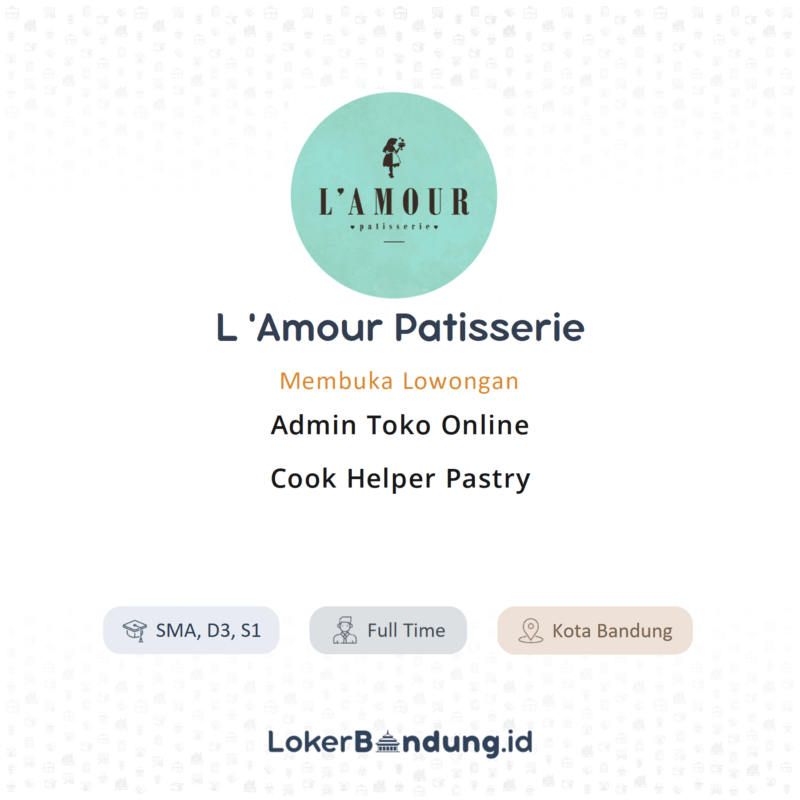 Lowongan Kerja Admin Toko Online - Cook Helper Pastry di L ...