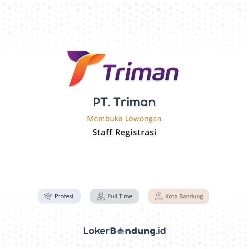 Staff apoteker registrasi di pt triman