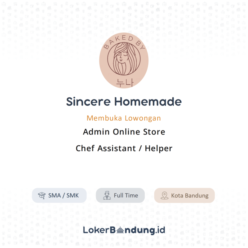 Admin online store di sincere homemade