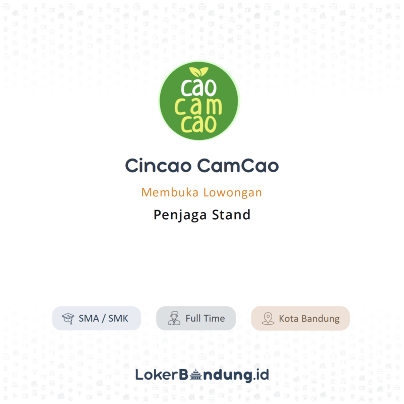 Penjaga stand di cincao camcao