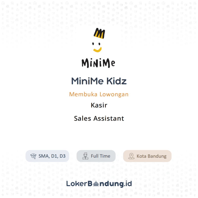 Kasir sales assistant di minime kidz