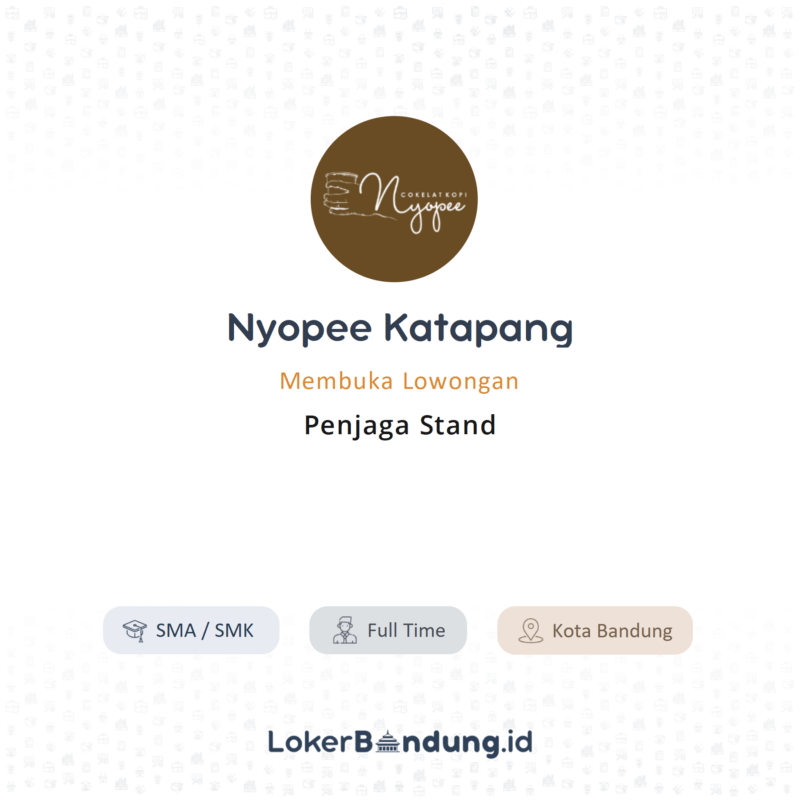 Penjaga stand di nyopee katapang