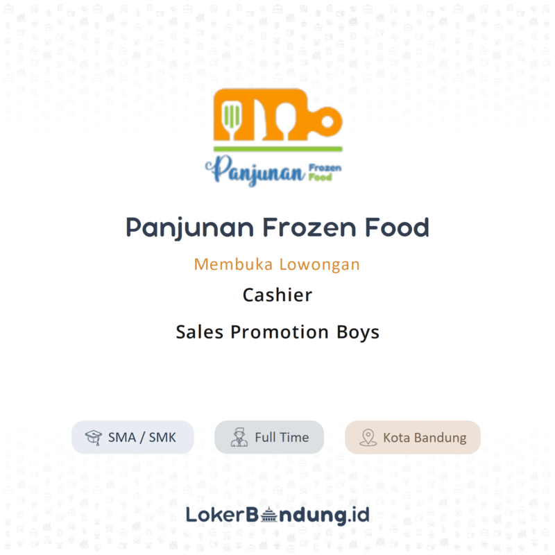 Cashier sales promotion boys di panjunan frozen food