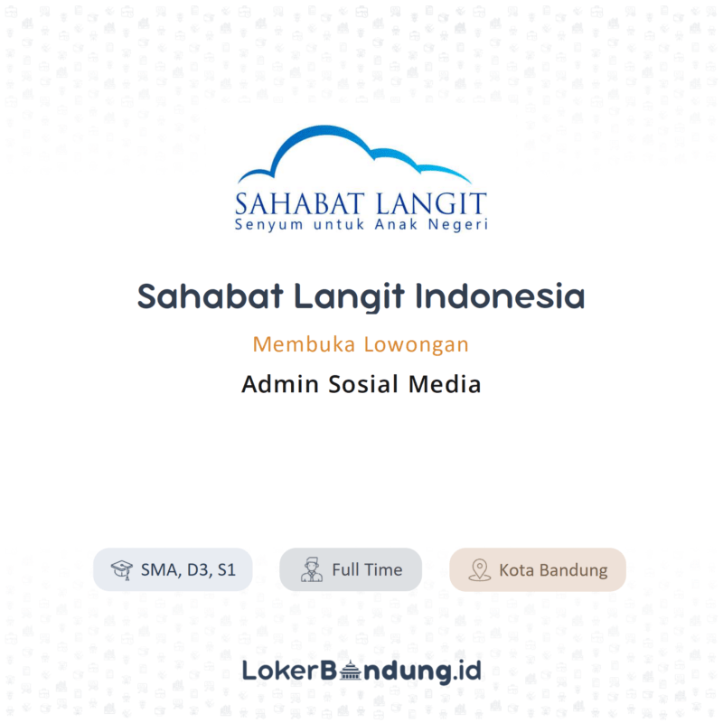 Admin sosial media di sahabat langit indonesia