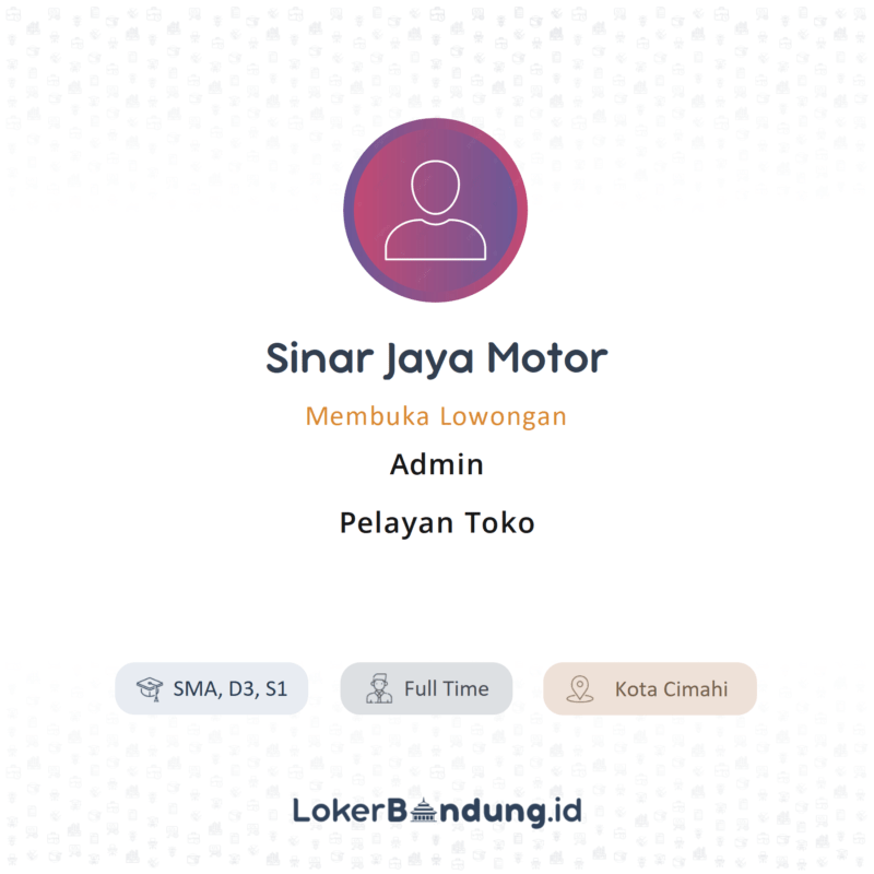 Admin pelayan toko di sinar jaya motor