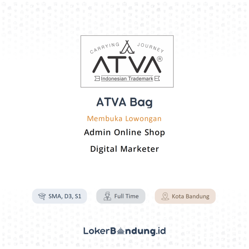 Admin online shop digital marketer di atva bag