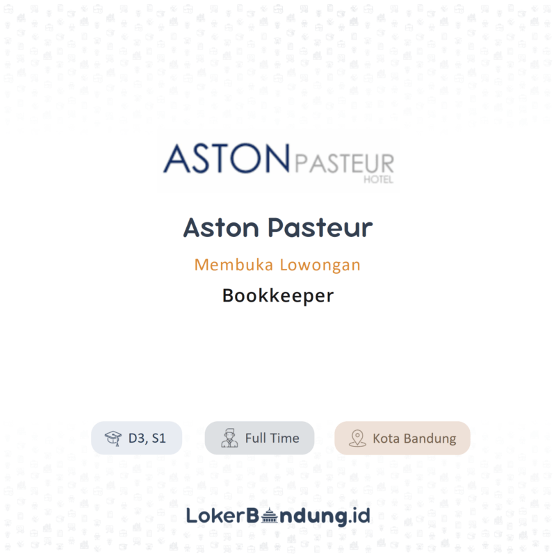 Bookkeeper di aston pasteur