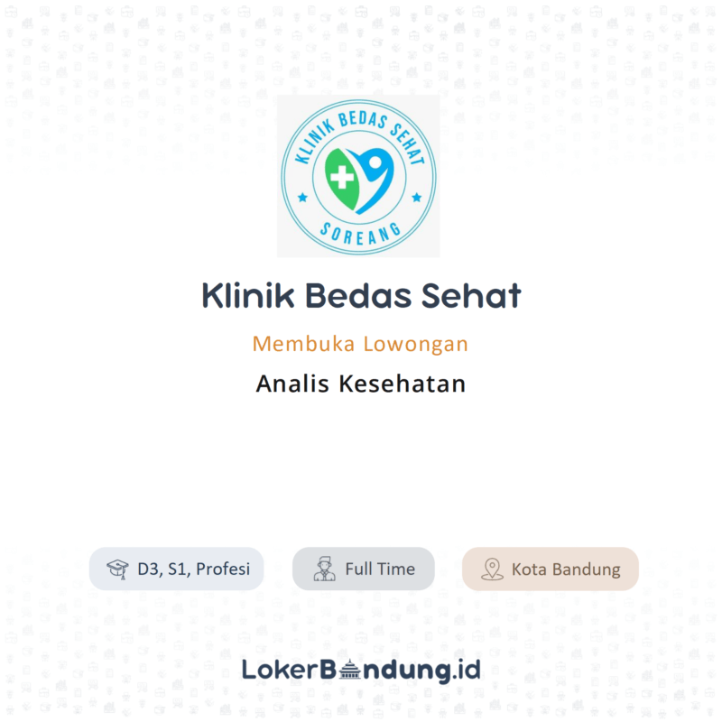 Analis kesehatan di klinik bedas sehat