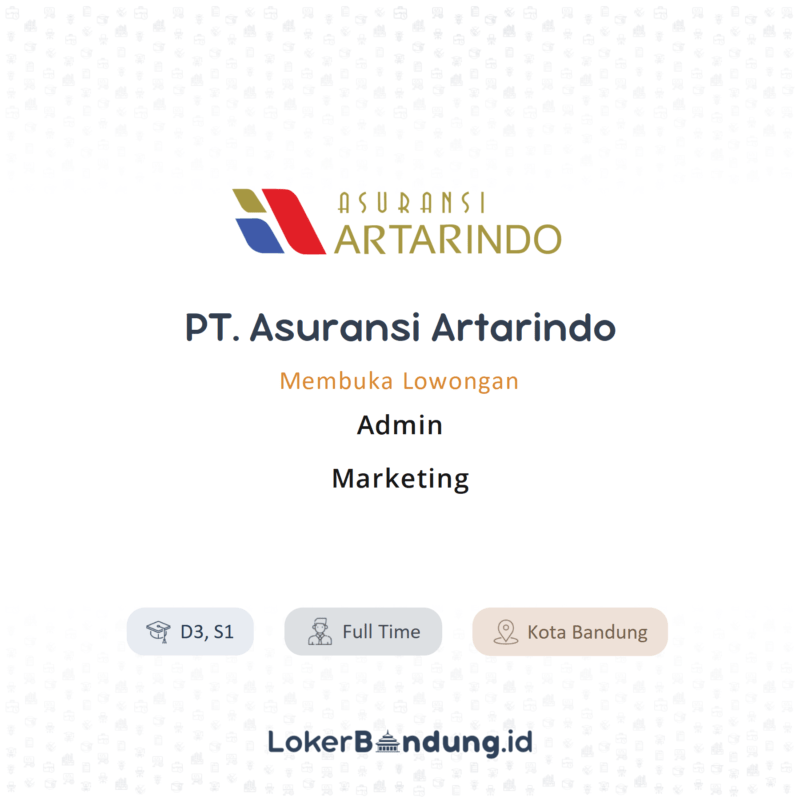 Admin marketing di pt asuransi artarindo