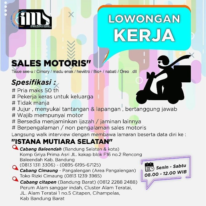 Sales motoris ritel di istana mutiara selatan