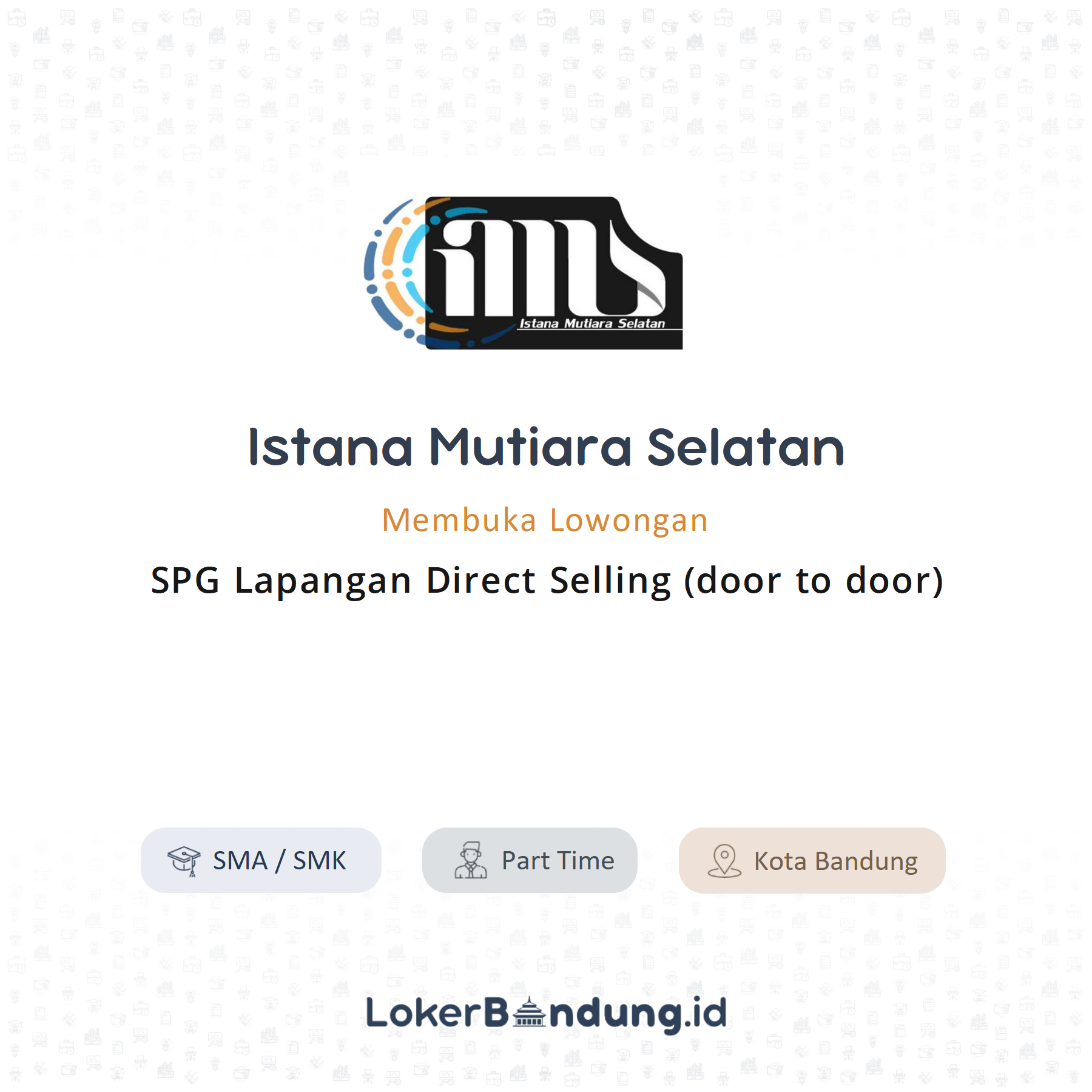 Spg lapangan direct selling di istana mutiara selatan project