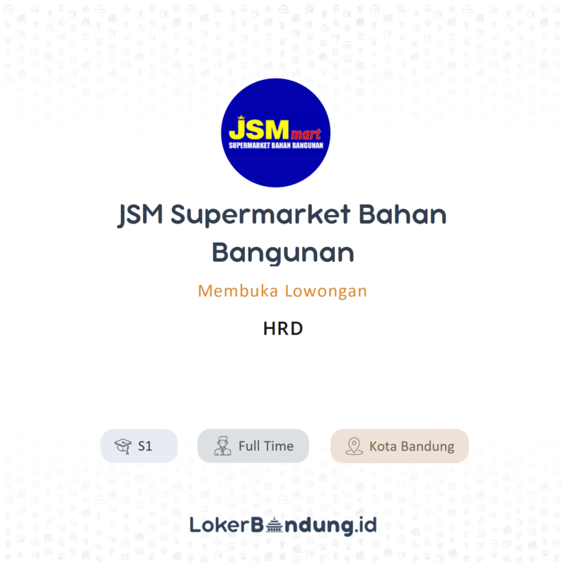 Hrd di jsm supermarket bahan bangunan