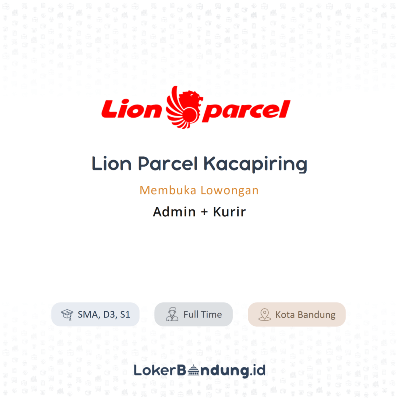 Admin kurir di lion parcel kacapiring