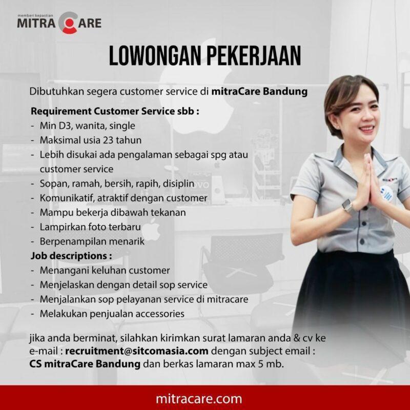 Lowongan Kerja Customer Service Di Pt Mitrasia Jasa Lokerbandungid 0068