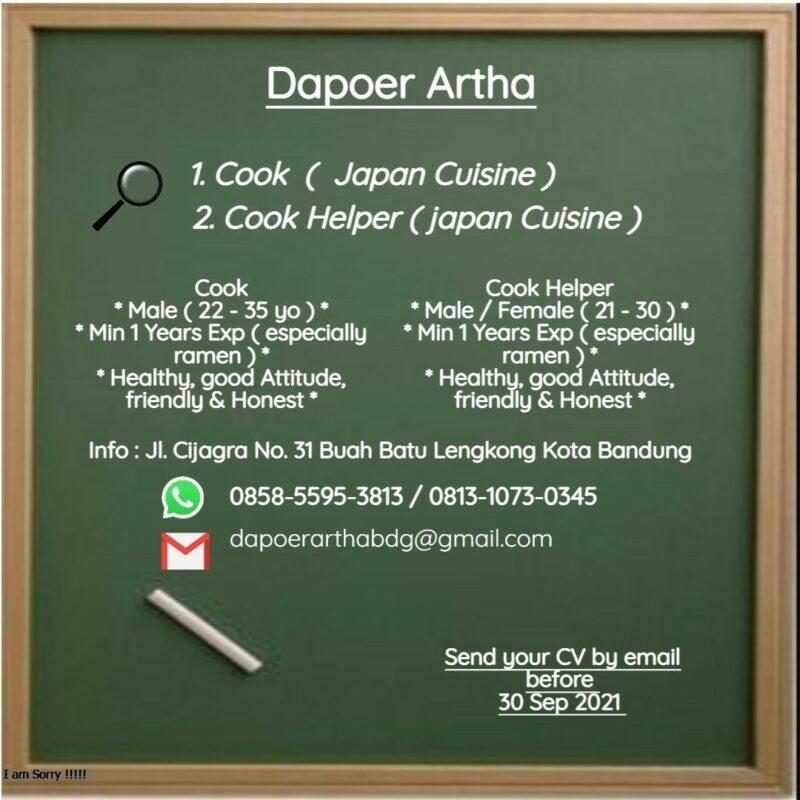 Cook japan cuisine cook helper japan cuisine di dapoer artha