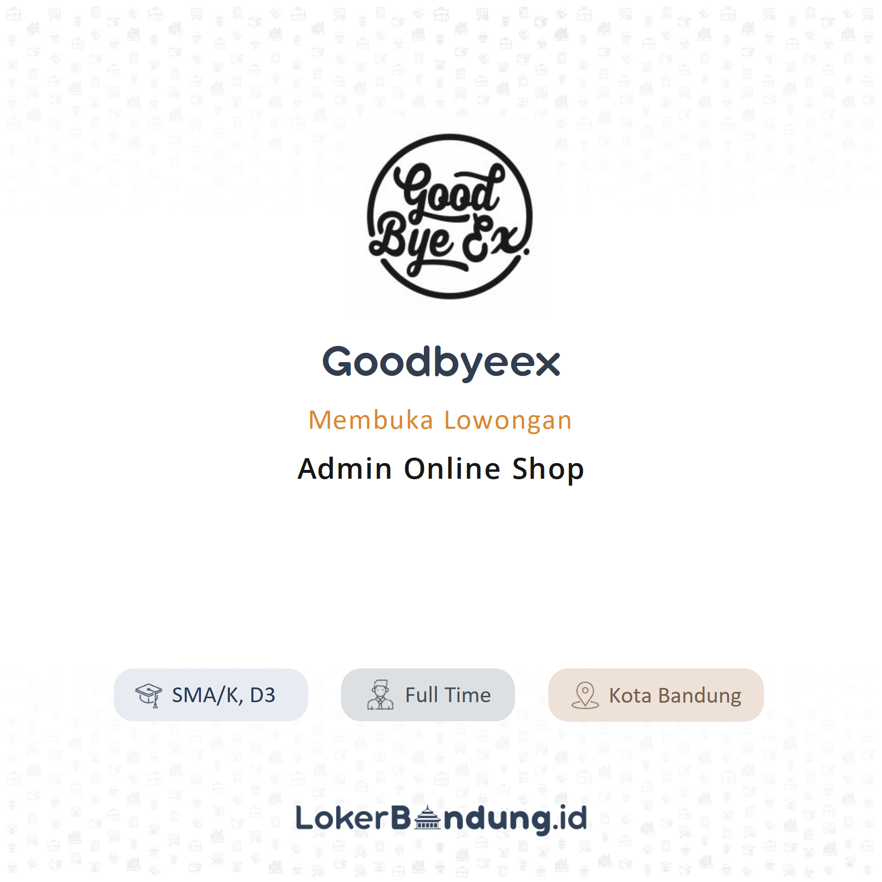 Admin online shop di goodbyeex