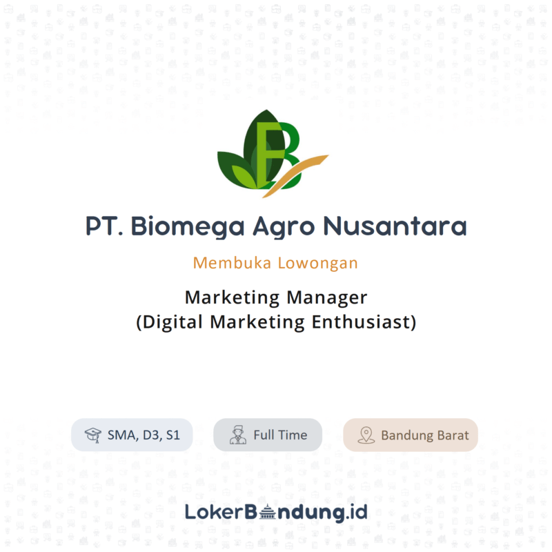 Marketing manager di pt biomega agro nusantara