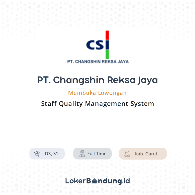 Staff quality management system di pt changshin reksa jaya