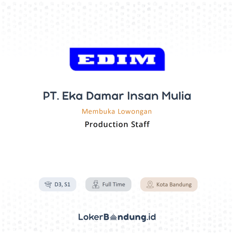 Production staff di pt eka damar insan mulia