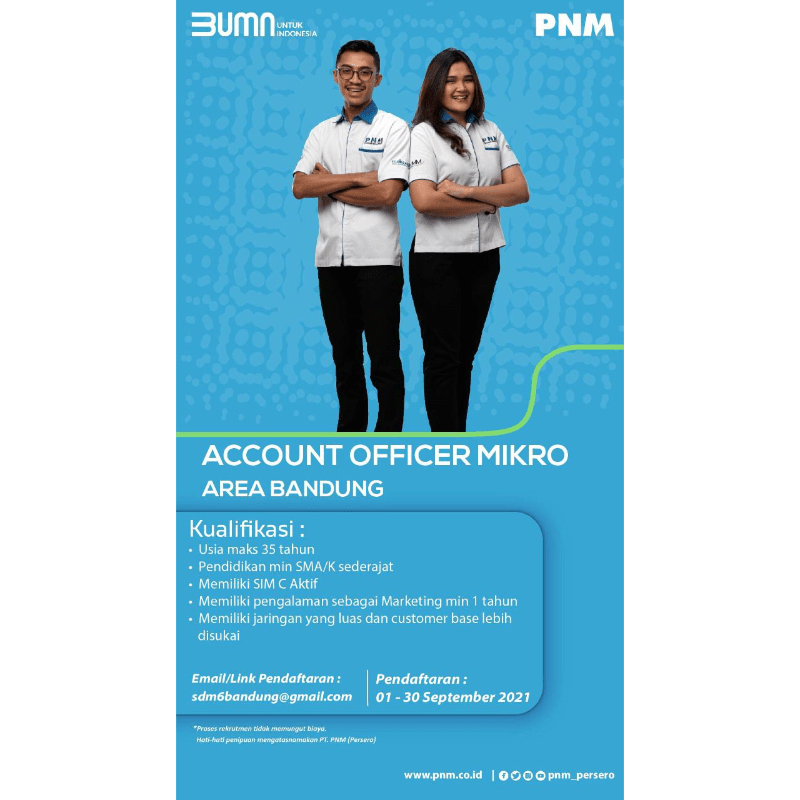 Account officer mikro aom di pt permodalan nasional madani persero