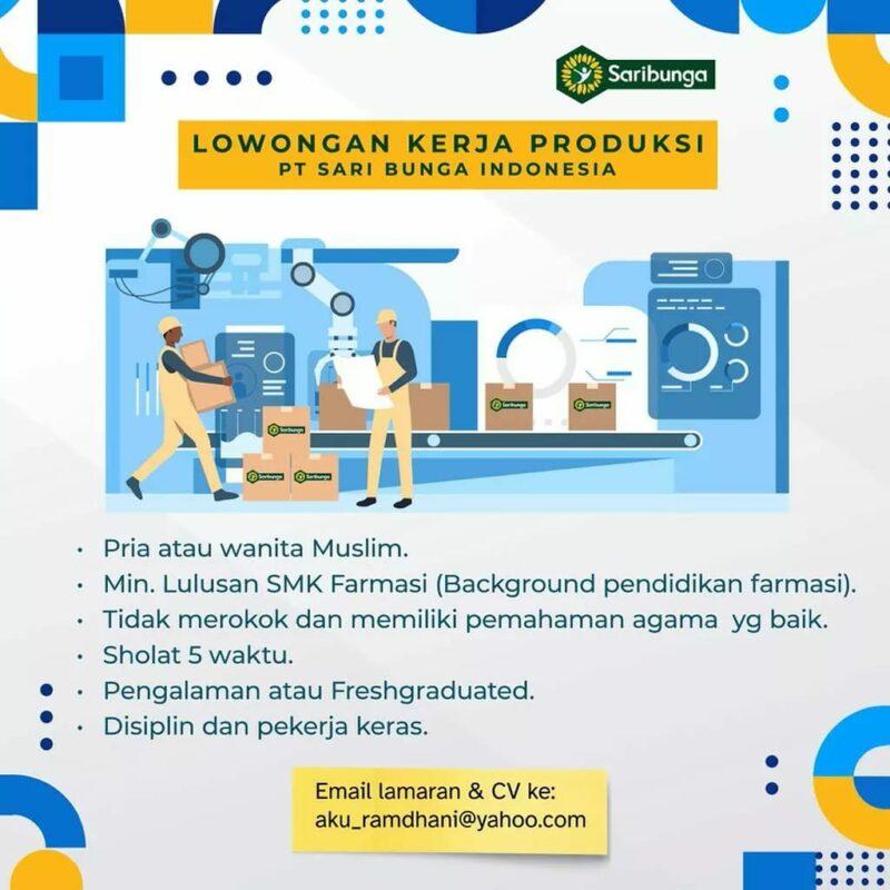 Staff produksi creative marketing digital marketing di pt sari bunga indonesia