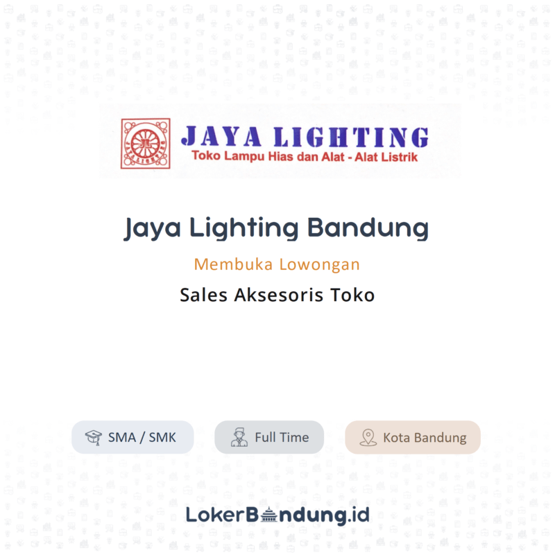 Sales aksesoris toko di jaya lighting bandung