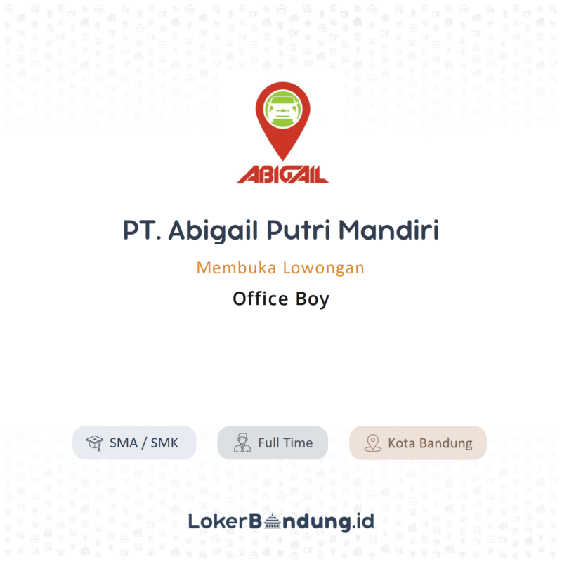 Office boy di pt abigail putri mandiri