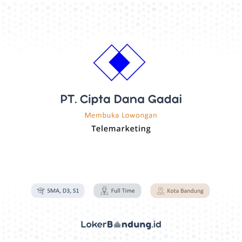 Telemarketing di pt cipta dana gadai