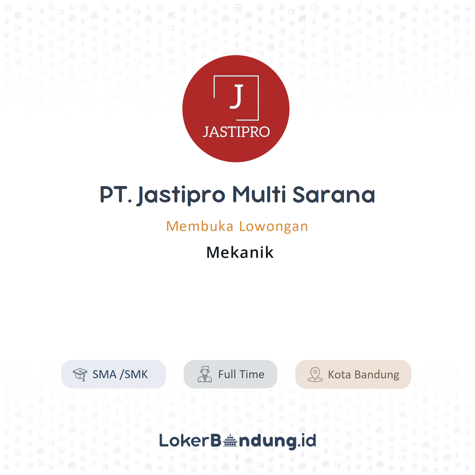 Mekanik di pt jastipro multi sarana