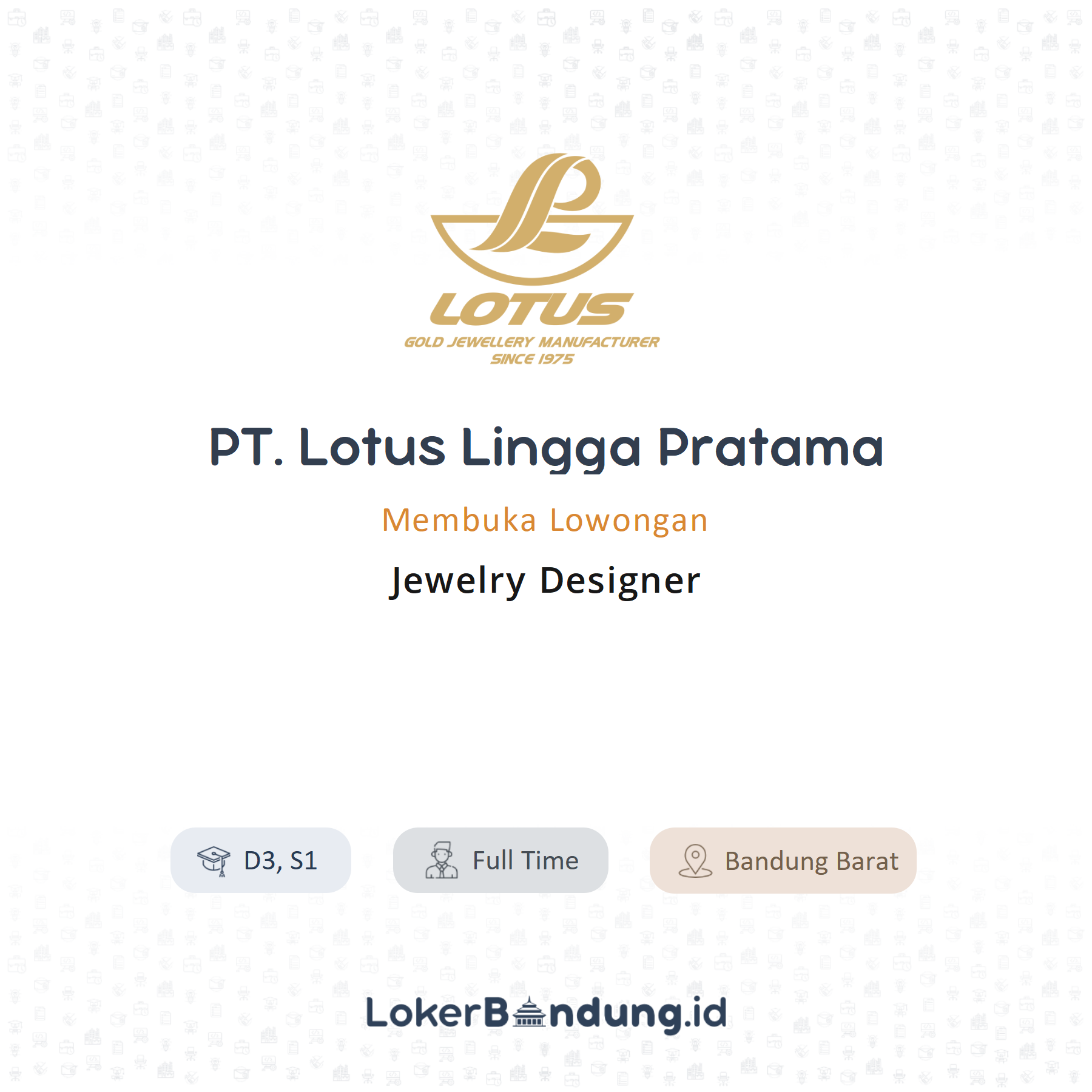 Jewelry designer di pt lotus lingga pratama