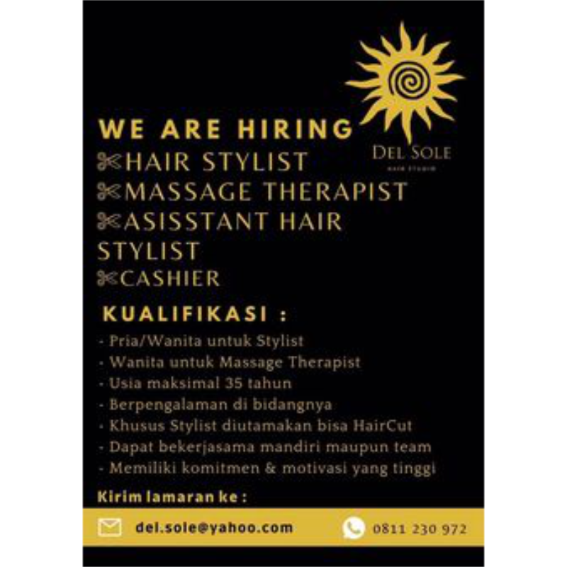 Lowongan Kerja assistant stylist hair stylist lash artist nail artist di blanc studio salon