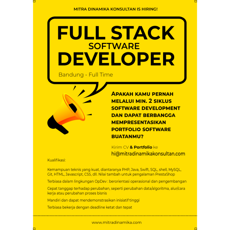 Full stack developer di mitra dinamika konsultan