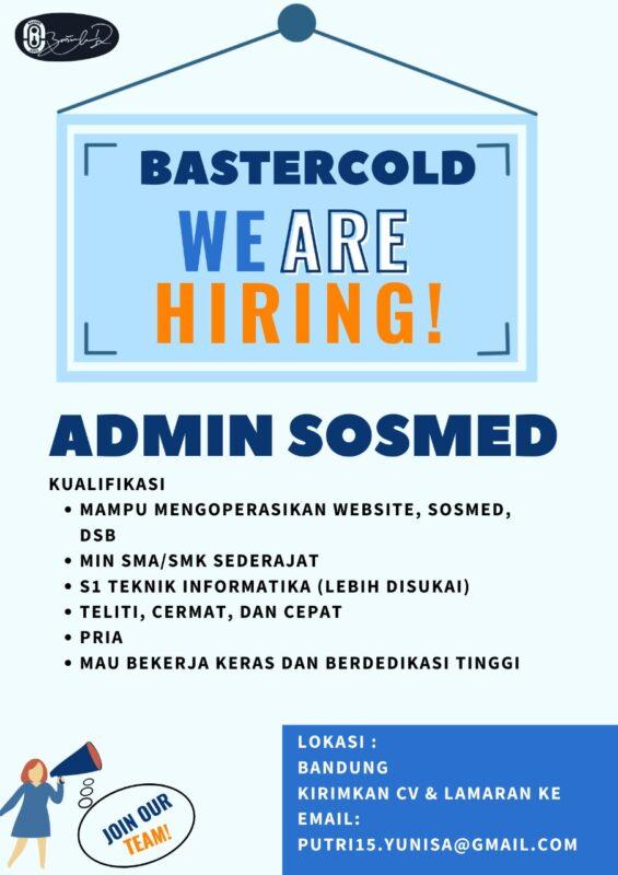 Lowongan Kerja Admin Sosmed Di Bastercold - LokerBandung.id