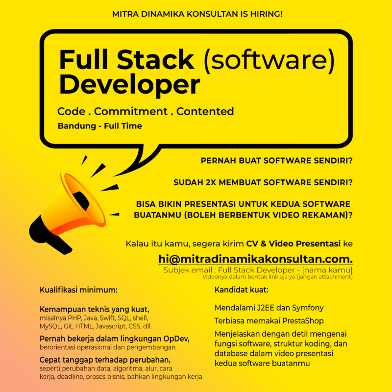 Full stack developer di mitra dinamika konsultan