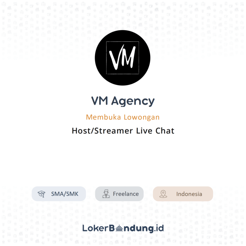 Lowongan Kerja streamer live chat di vm agency 5