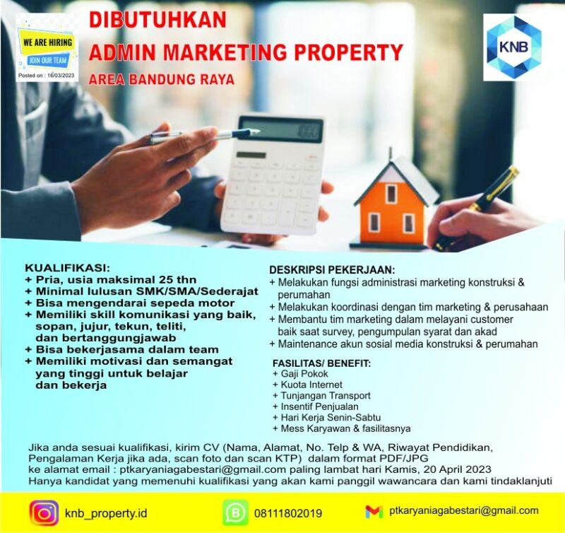 Lowongan Kerja Admin Marketing Property di PT. Karya Niaga Bestari ...