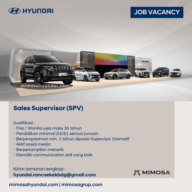 Lowongan Kerja Sales Supervisor Spv Di Hyundai Rancaekek Lokerbandung Id